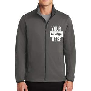 Chaquetas blandas activas personalizadas J717 para hombre, chaquetas 2025 para exteriores con costura de texto con su propio logotipo - Product Image 1