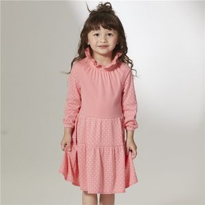 ODM OEM Robe rouge clair à manches longues et col à volants pour enfants - Product Image 1