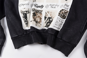 เสื้อฮู้ดลำลองพิมพ์ลายปะติด SAINT VANITY ผ้าฝ้ายทอ 100% บุซับในสำหรับฤดูหนาว ปักลาย - Product Image 5