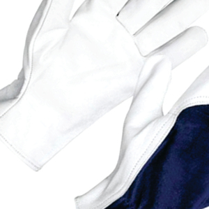 ถุงมือหนังทำงาน Holy Signs International สีขาว-น้ำเงิน ป้องกันการลื่น บริเวณฝ่ามือ สายรัดข้อมือยืดหยุ่น ป้องกันการกระแทก ป้องกันการบาด หนา 2 มิล - Product Image 2