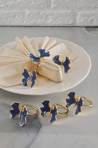 Anillo de Servilleta de Metal Azul con Forma de Mariposa para Decoración de Fiestas en Casa, Elegante Decoración de Mesa de Comedor e Idea de Regalo de la India - Product Image 5