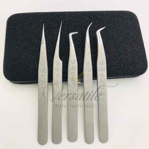 Pince à épiler professionnelle polyvalente pour extensions de cils, avec logo personnalisé, en acier inoxydable de qualité chirurgicale, vente en gros - Product Image 6