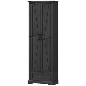 Mobiletto Nero per Stoviglie, Elegante Arredo per Cucina e Soggiorno - Product Image 5