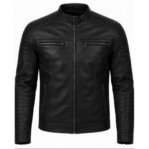 Chaqueta Azul 100% Cuero, Corte Regular, de la Mejor Calidad, Chaquetas para Motociclistas, OEM ODM, Chaqueta Deportiva de Cuero Personalizada - Product Image 5