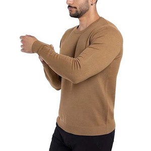 Pull-over en tricot à col rond pour homme, coupe slim, couleur unie, manches longues, décontracté, en vente - Product Image 6