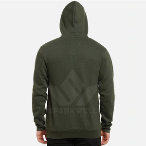 Sudadera con Capucha Verde para Hombre, Corte Regular, 100% Algodón Felpa, Casual, con Bolsillo Delantero y Logotipo Blanco - Product Image 2