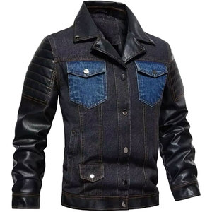 Chaqueta de Cuero Personalizada de Calidad Profesional para Hombre con Diseño Bordado, Negra y Azul, Informal, para Invierno, Hecha en Pakistán - Product Image 1