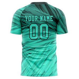 Maillot de football personnalisé sublimé avec nom d'équipe 00, col rond, manches courtes, unisexe, adulte, anti-transpiration - Product Image 2