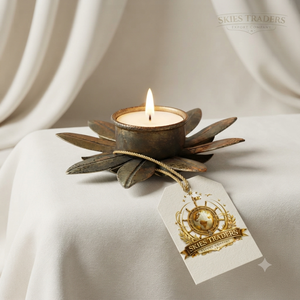 Support de bougie chauffe-plat en métal en forme de fleur de lotus dorée, centre de table, décoration de luxe pour la maison, mariage, fête, cadeau - Product Image 5