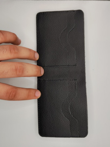 Portefeuille fin pour homme de haute qualité avec protection RFID, en cuir véritable, pliage court, doublure en polyester, vente en gros OEM - Product Image 5