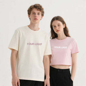 Custom <b>Logo</b> Design Heavy Weight Men's Plus Size 100% Cotton Solid Knitted Regular Fit Casual T-Shirt - Product Image 1