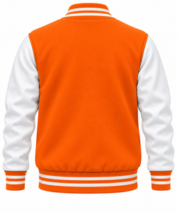 Chaqueta Varsity de Béisbol de Invierno con Logotipo Bordado en Chenilla Personalizado OEM, Chaqueta Varsity con Mangas de Cuero para Hombre - Product Image 2