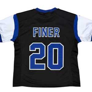 Camiseta Deportiva de Fútbol Americano Negra Zeta Phi Beta para Mujer, Bordado Azul, Apliques, Corte Holgado, Poliéster, Manga Corta - Product Image 2