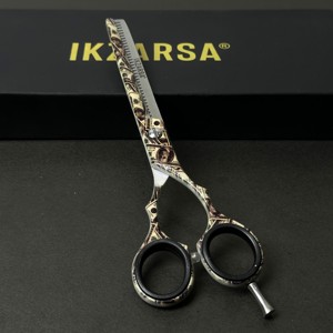 Professional Salon Stainless Steel Sharp Barber Thinning <b>Scissors</b> Customized Printed Hair Cutting Tools for Hairstylists - Product Image 3