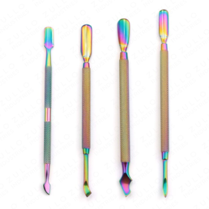 Lot de 4 repousse-cuticules double embout en acier inoxydable, outil de nettoyage des peaux mortes et du vernis à ongles pour manucure, pédicure et soins des ongles - Product Image 5