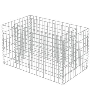 Gabion letto rialzato 35.4 "x 19.7" x 19.7 "acciaio zincato per impianti artificiali - Product Image 3