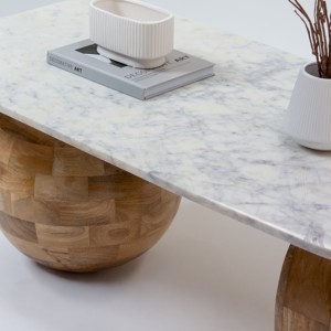 Table basse Vandana Astra Maxima avec plateau en marbre pour salon moderne et décoration contemporaine - Product Image 3