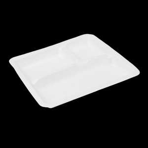 Wholesale Round Plastic Divided <b>Plate</b> for Takeaway Casual Use White <b>Disposable</b> <b>plates</b> compostable - Product Image 2