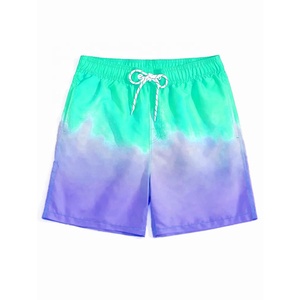 Short de bain de plage d'été personnalisé pour hommes taille élastique polyester gym jogging 5 pouces entrejambe imprimé design vêtements de plage - Product Image 4