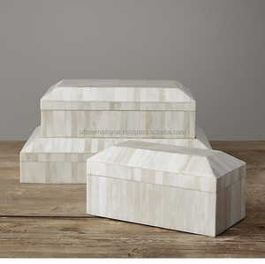 Boîte d'incrustation en os/résine Unique, nouvelle boîte de bijoux design/boîte d'incrustation en os de conception de fleur faite à la main pour taille personnalisée - Product Image 6