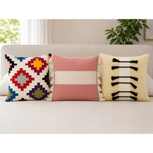 Funda de Cojín de Macramé 100% Algodón, Funda de Almohada de Algodón Hecha a Mano, Funda Decorativa Anudada para Sofá, Silla, Hogar, Hotel - Product Image 4