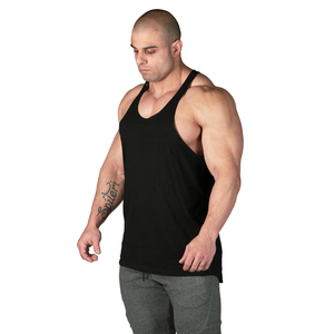 Débardeur de sport Body Fit en Spandex/Coton, écologique, séchage rapide, doux, respirant, avec emmanchures profondes, OEM, marque privée, logo personnalisé - Product Image 2
