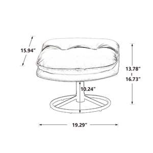 Sedia TV accento rosa con ottomano per soggiorno - Product Image 1
