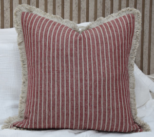Funda de Cojín a Rayas 100% Lino con Flecos, Cubierta de Almohada Decorativa Cuadrada Tejida para Hogar y Hotel, Venta al por Mayor, Fabricante y Proveedor - Product Image 4