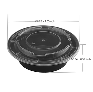 Round disposable <b>container</b> with lid, size 16 inches. - Product Image 5