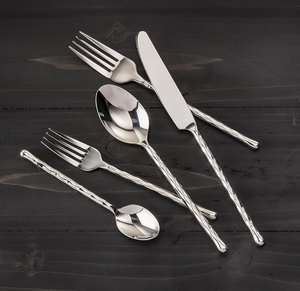 Juego de cubiertos de acero inoxidable elegante para siempre, el mejor acabado plateado, diseño personalizado, manijas encantadoras, juegos de cubiertos de calidad para venta al por mayor - Product Image 6