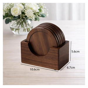 Posavasos de Madera Elegantes y Populares, Portavasos Multiusos, Base para Tazas de Té, Posavasos de Madera, Decoración Moderna y de Lujo para Cafetería, Restaurante y Hogar - Product Image 3
