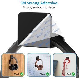Supporto Universale Adesivo da Scrivania e Parete per Cuffie da Gaming, Gancio per Tutti i Tipi di Cuffie e Controller - Product Image 2