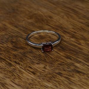 Wedding Wear 925 Sterling <b>Silver</b> Garnetb Gemstone <b>Silver</b> Plated Jewelry Women Wear Classic Couple <b>Ring</b> - Product Image 5