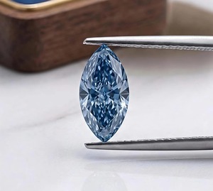 Diamante Cultivado en Laboratorio CVD, Certificado IGI, 10 Quilates, Corte Marquise, Azul Fantasía, VS1, 3EX, Corte Excelente, para Mayoristas y Importadores de Diamantes - Product Image 2