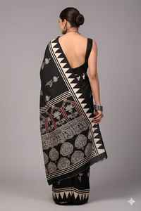 Sari en soie modal de haute qualité, tissu doux, vêtements ethniques indiens pour femmes - Product Image 3