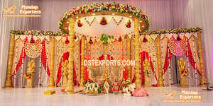 Gujarati boda estilo Triveni Vidhi Mandap mejor boda DEL SUR DE LA India Triple Polo Mandap impresionante boda Triple Polo Mandap - Product Image 6