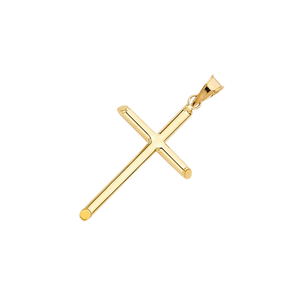 Colgante de cruz latina chapado en oro de 18 quilates, joyería de moda elegante para uso diario, logotipo de embalaje personalizado, regalo cristiano religioso - Product Image 2