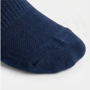 Crew <b>Socks</b> Solid Navy Blue Knitted Breathable Regular Fit Adult Daily Casual Wear - Product Image 6