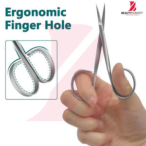 Ciseaux à cuticules de haute précision affûtés à la main, lame incurvée ultra-fine, outils de manucure professionnels pour travaux de précision sur les ongles - Product Image 4