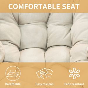 Fauteuil Papasan Royal Moderne Intérieur/Extérieur, Grand Fauteuil à Bascule en Forme d'Œuf, Chaise Longue en Rotin et Osier, Chaise de Jardin de Style Royal - Product Image 6