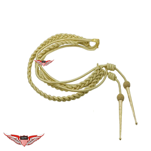 Aiguillette Dorada y Roja, Cordones para Hombro, Aiguillette Trenzada, Aiguillette con Punta Metálica - Product Image 6