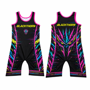 Traje de lucha libre para mujer adulta, 100% elastano y poliéster elástico, transpirable, con logo personalizado, tallas para levantamiento de pesas, uniforme de descarga. - Product Image 5