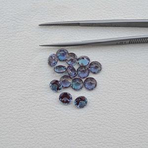 4mm Lab Created Alexandrite Faceted Round Loose Gemstone For Jewelry Making Color Change Corundum Alexander Brilliant Cut Stone - Product Image 2