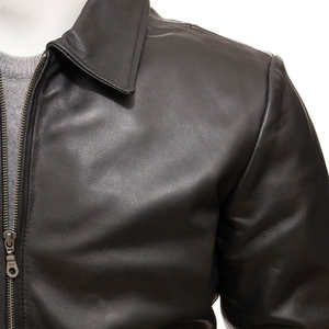 Chaqueta de Cuero Vintage para Hombre, Personalizable, Transpirable, de Alta Calidad, Chaqueta de Invierno de Cuero Vacuno Genuino - Product Image 4