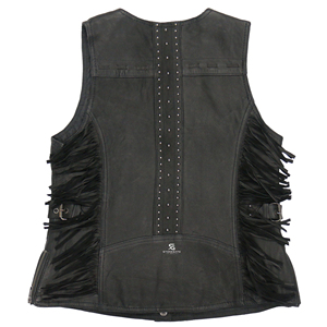 <b>Women</b> Genuine Leather Biker Motorcycle Vest Vintage <b>Waistcoat</b> Slim Fit Sleeveless Outerwear Zipper Casual Windproof Streetwear - Product Image 6