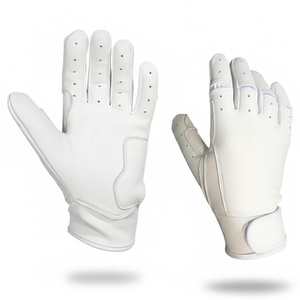 Guantes de Bateo de Béisbol Unisex Tombola, de Cuero, Ambidiestros, Color Personalizable, Acolchados, Duraderos, Transpirables, con Cierre de Gancho y Bucle, para Entrenamiento - Product Image 2