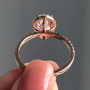 1 Carat Lab-Grown Pear Cut Diamond <b>Ring</b> 14K white Gold Classic Engagement Wedding Jewelry original - Product Image 2