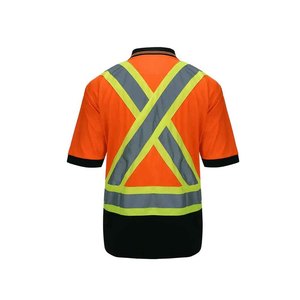Polo de travail haute visibilité pour homme, manches courtes, réfléchissant, qualité supérieure, prix bas - Product Image 4