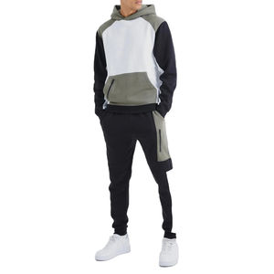 Unisex 100% Cotton Fleece <b>Pullover</b> Tracksuits <b>Men's</b> Long Sleeve Hoodies with Sweatpants Wholesale <b>Men's</b> Tracksuits - Product Image 3