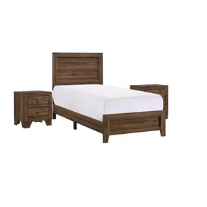 Bellissimo Letto a Pannelli Stile Contemporaneo per Letto Singolo in Finitura Ciliegio Marrone, 1 Pezzo, in Tessuto e Legno, Arredamento Camera da Letto - Product Image 4
